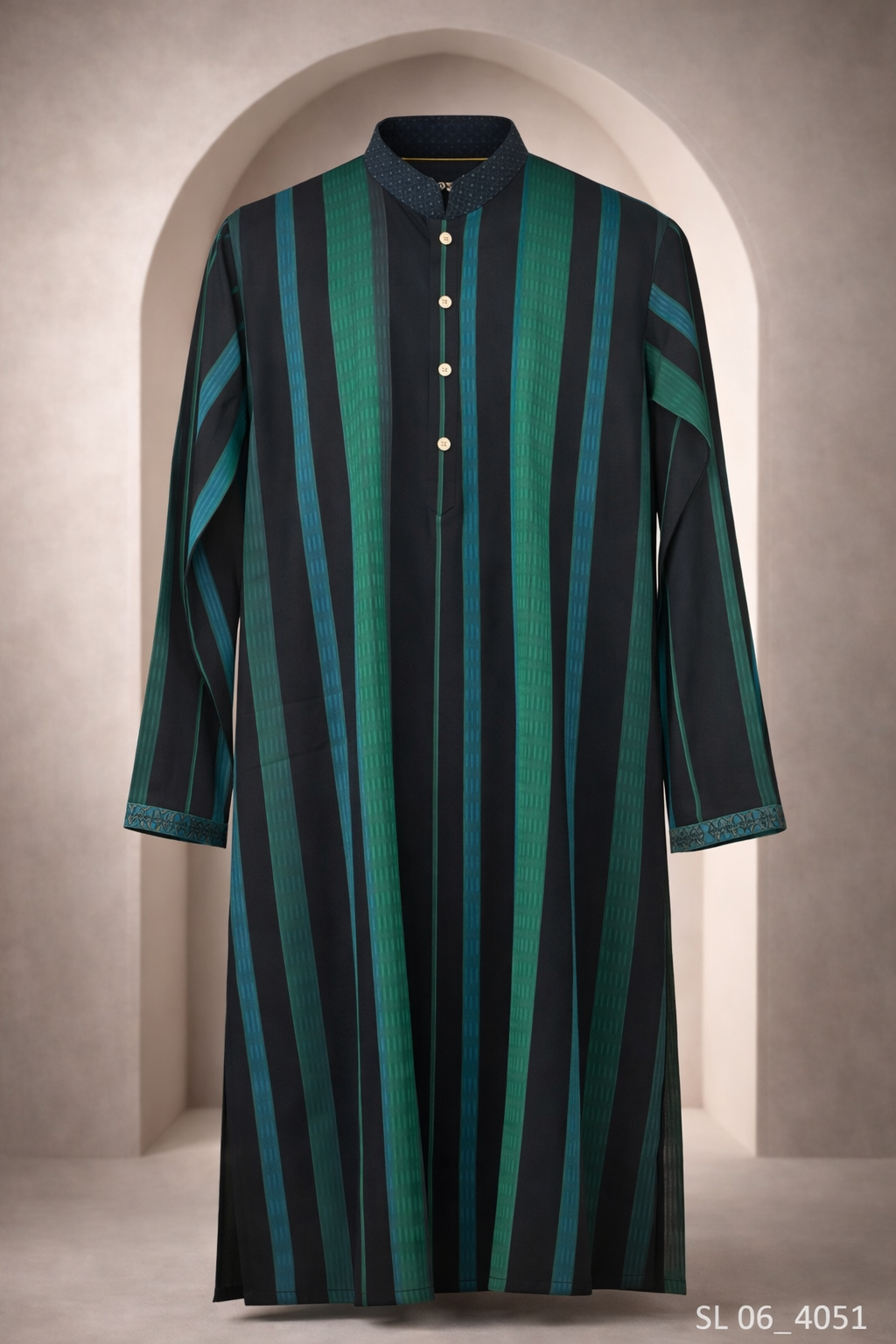Gatsby Mens Panjabi SL 06_ Green SH  4051