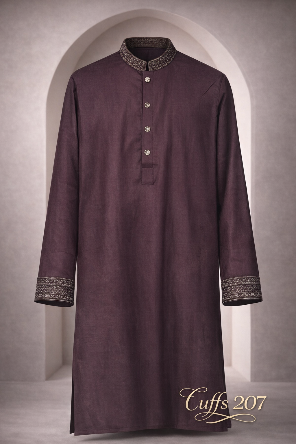 Premium Luxury Embroidered Panjabi with Embroidered Cuffs 207
