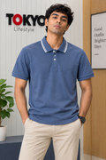 GATSBY Mens Polo T-shirt Celio Navy Blue 4003