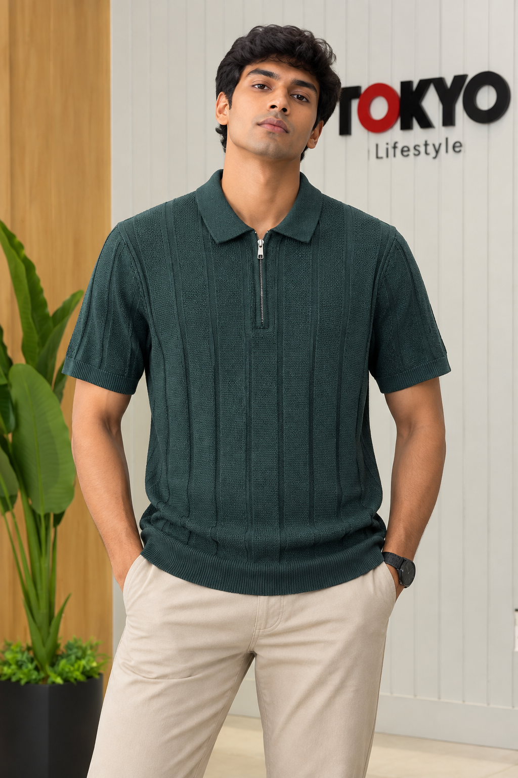GATSBY Mans Polo T-shirt _Celio 1904 green