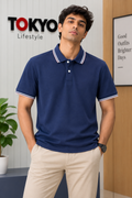 GATSBY Mens Polo T-shirt celio Navy Blue 4009