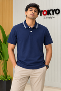 GATSBY Mens Polo T-shirt Celio Navy Blue 4000