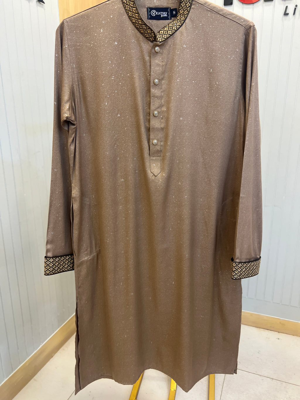 Gatsby Mens Father panjabi Olive Gre SL10