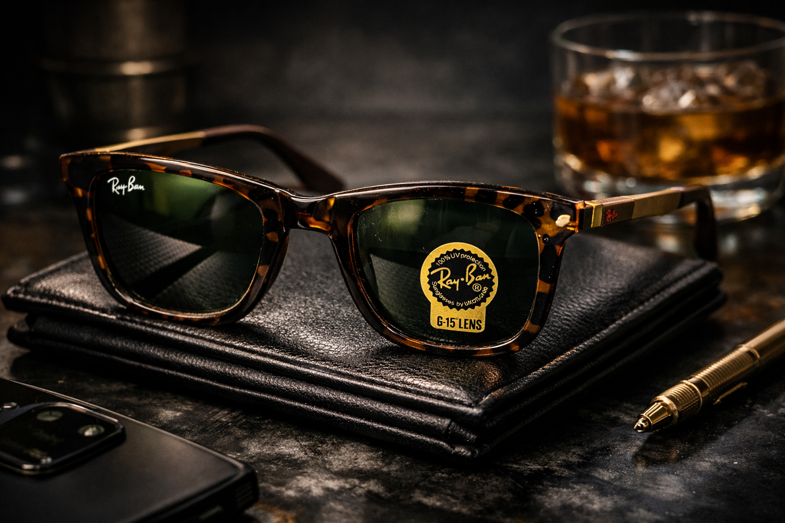 R-B Classic Wayfarer Style Sunglasses bkon890