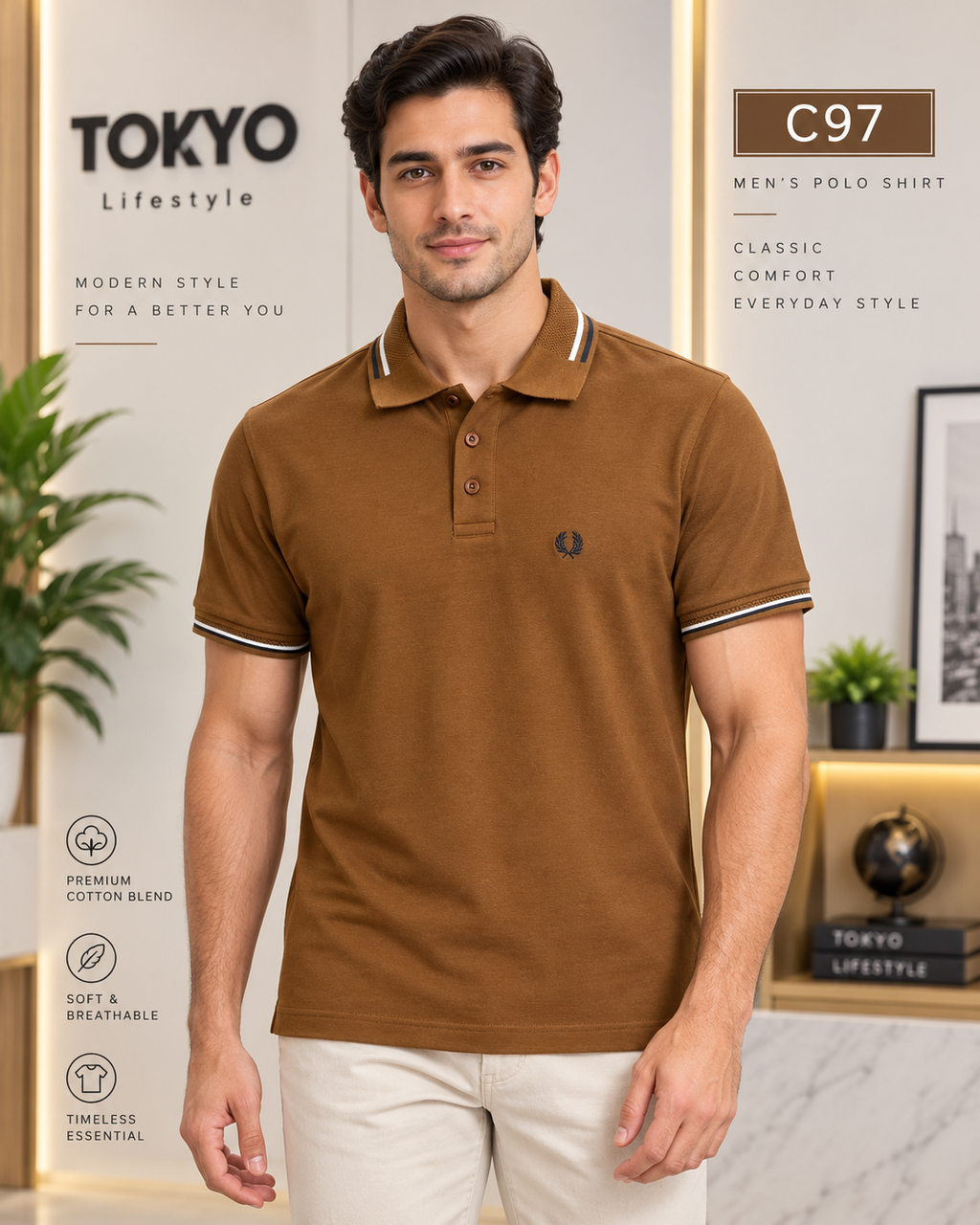 Premium Ultra Heavyweight Luxury T-Shirt FPPL Khaki-C97