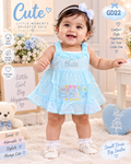 Baby Girls’ Cute Embroidered Ruffle Dress – GD22