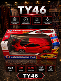 3D Lamborghini RC Car (Rechargeable, 1:24 Scale) - Metallic Red-TY46