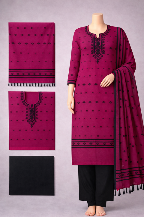 Half Silk Three Piece ST43