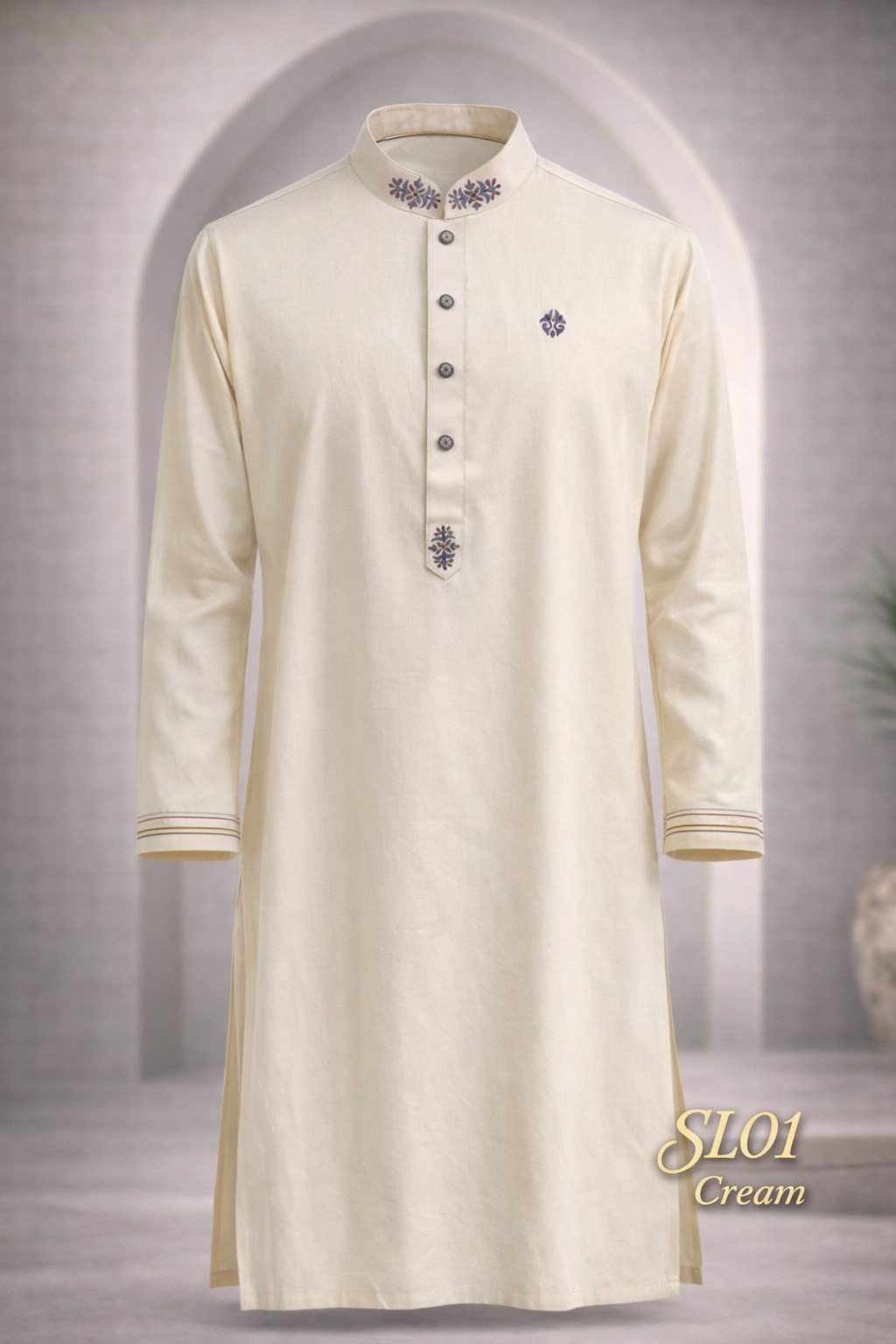 Gatsby Mens panjabi SL01 Cream