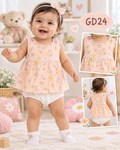 Baby Girls Floral Sleeveless Top & Bloomer Set-GD24