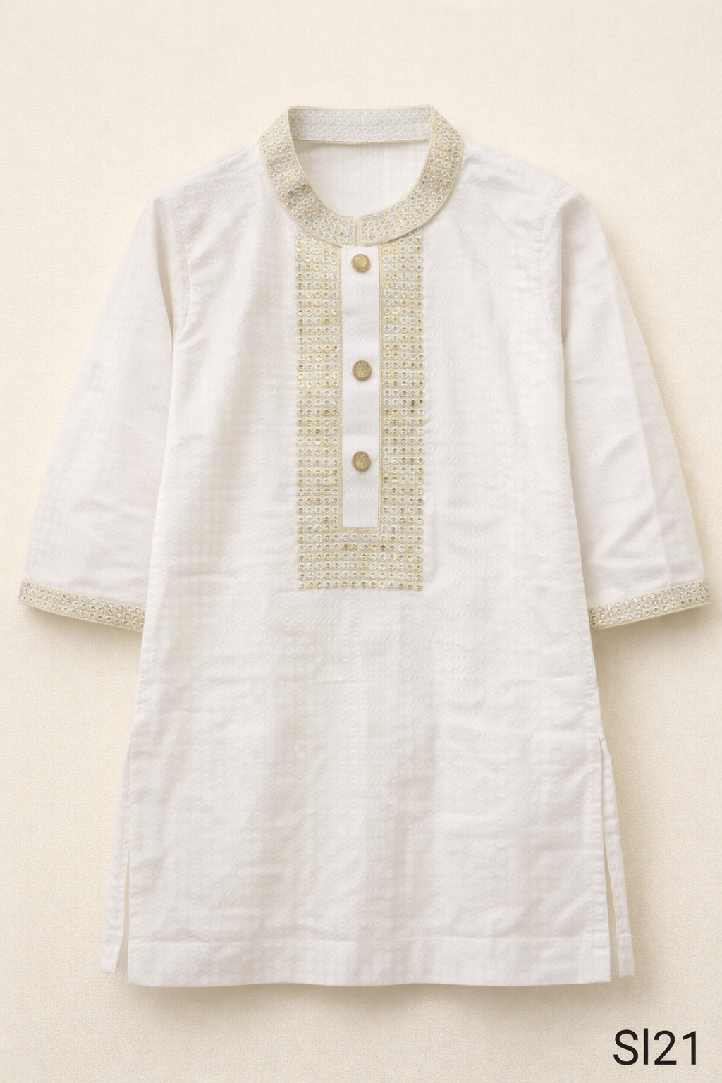 GATSBY Boys Panjabi Sl21 White