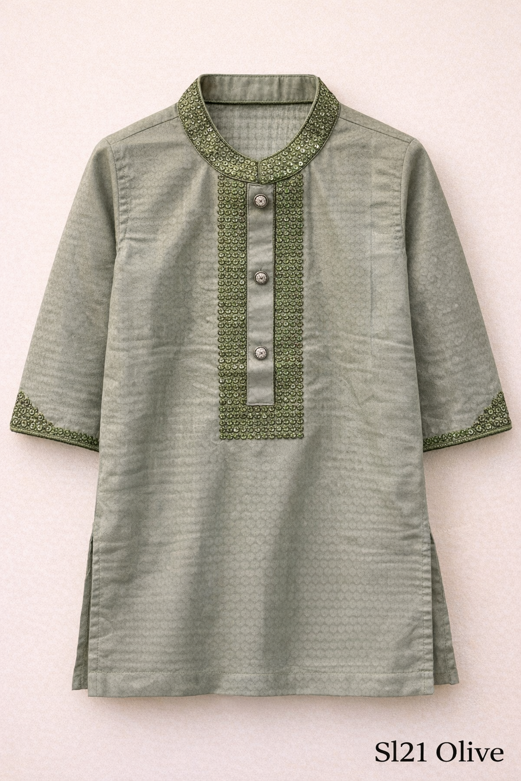 GATSBY Boys Panjabi Sl21 Olive