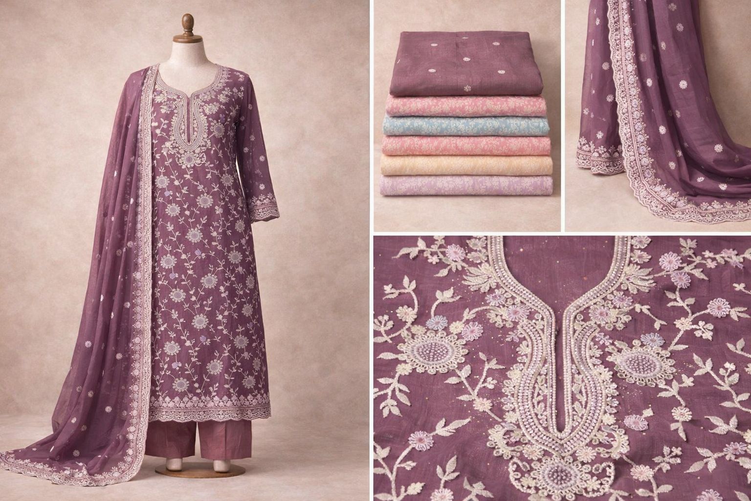 Heavy Embroidered Ethnic Salwar Kameez Set 1017