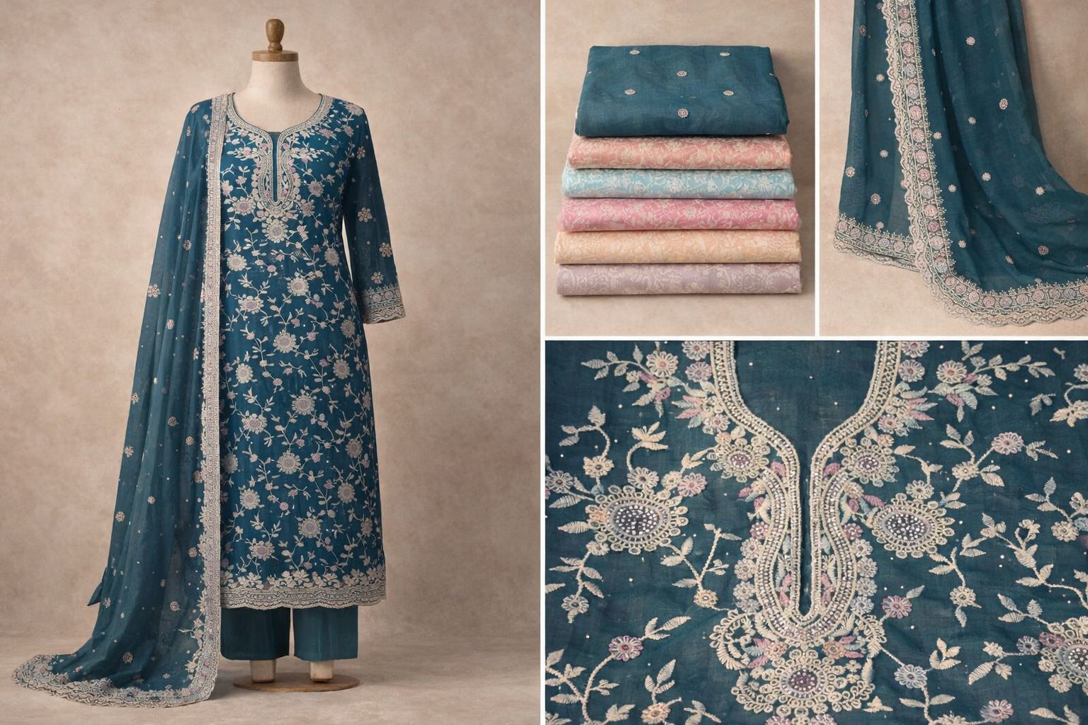 Heavy Embroidered Ethnic Salwar Kameez Set 1019