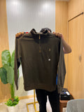 Premium Half Zip Pullover Jacket Deep Khaki Brown
