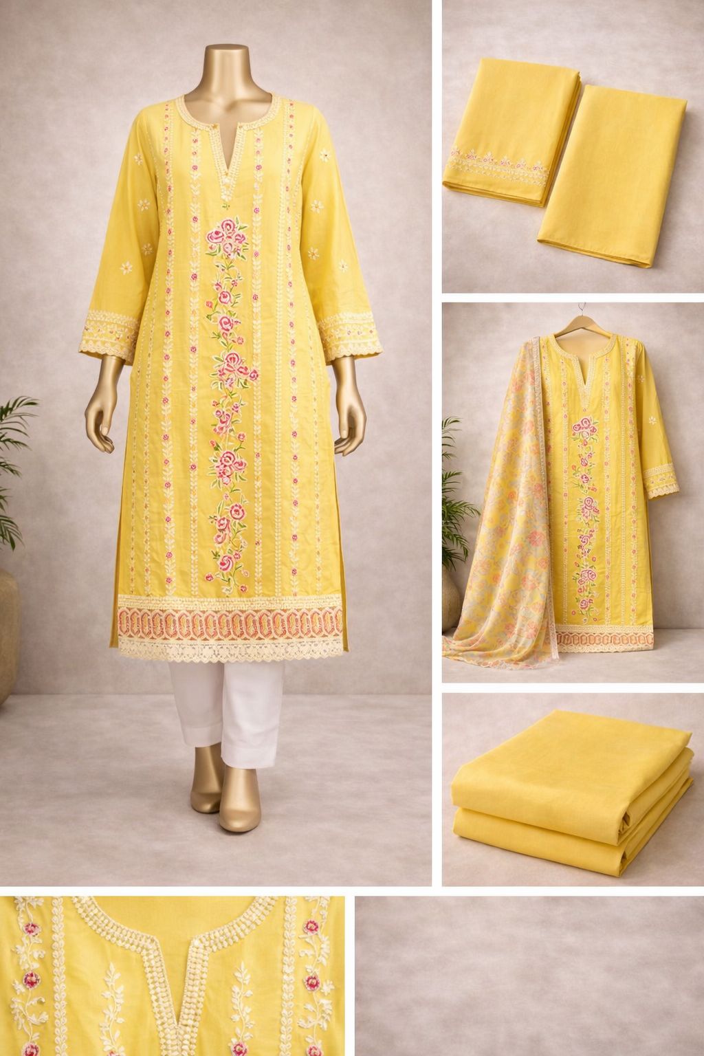 Embroidered 3-Piece Salwar Kameez Set 1024