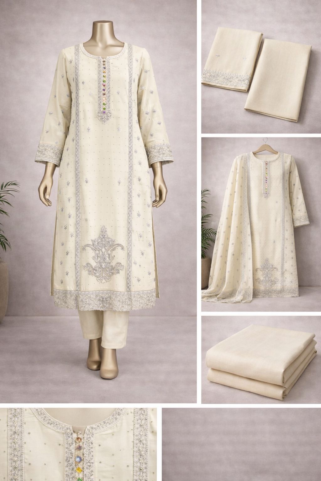 Stone work embroidered salwar kameez set 1025