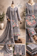 Elegant Embroidered three piece 1042