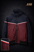 Mens Hooded Puffer Jacket  Navy Marrone Winter Jacket A98