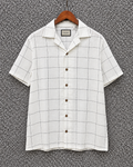 Premium Cuban Collar Bamboo Stripe Shirt GCST 345