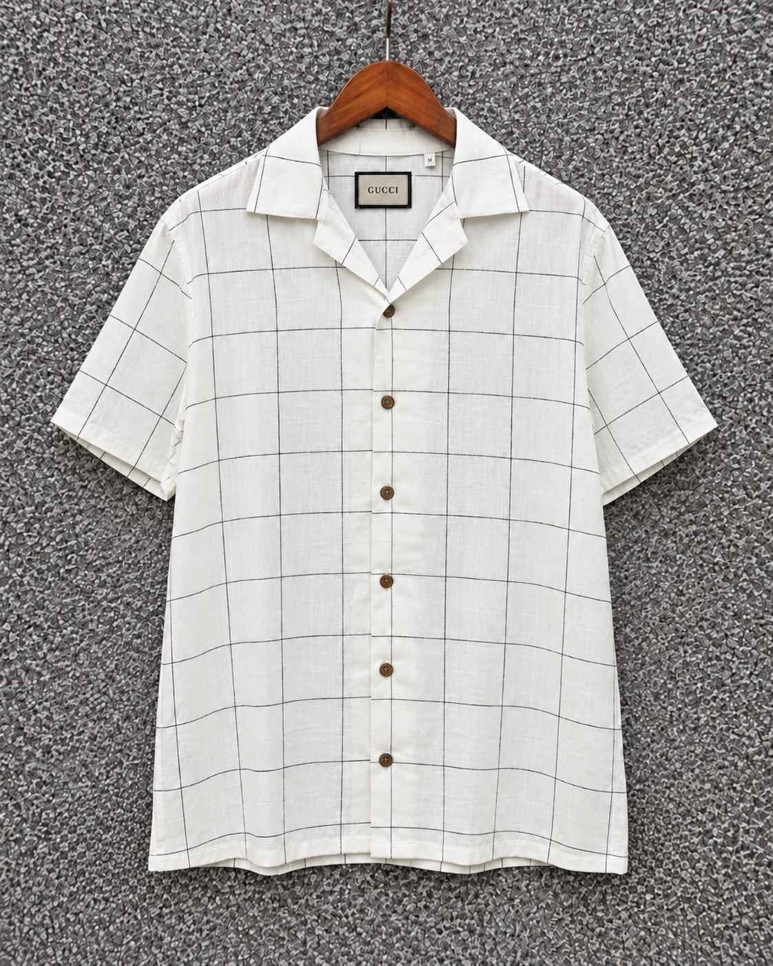 Premium Cuban Collar Bamboo Stripe Shirt GCST 345