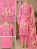 Premium Floral Printed Three-Piece C560