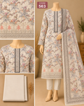 Premium Floral Printed Three-Piece C563