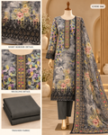 Premium Floral Printed Three-Piece C566