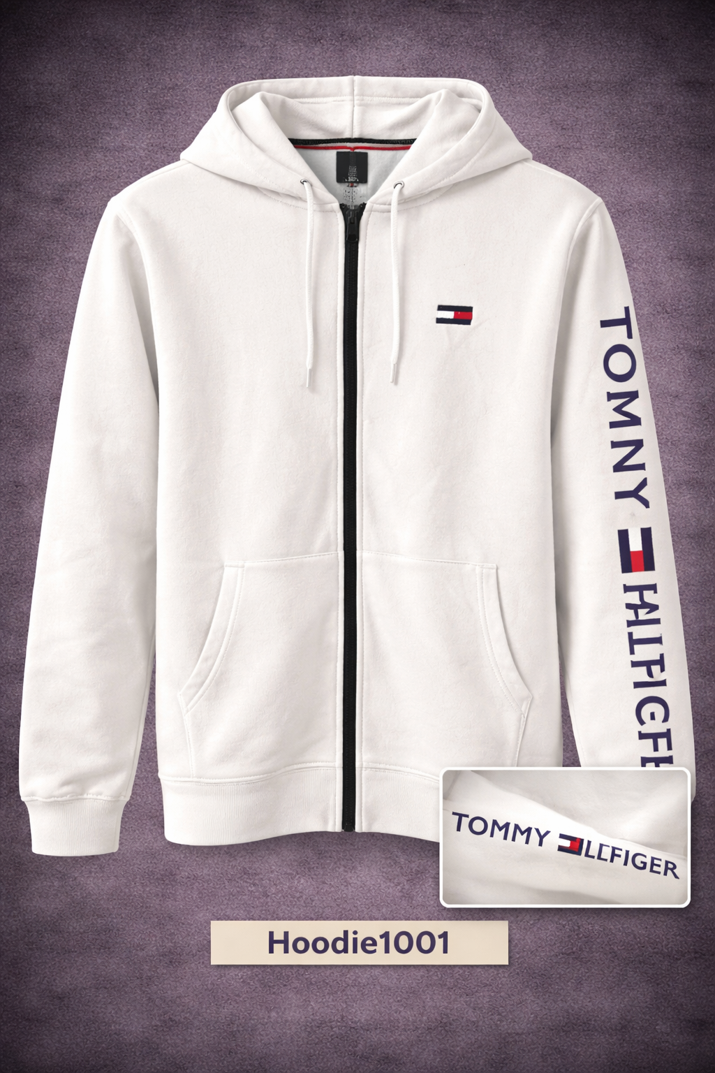 Mens Premium Tommy Hilfiger Full-Zip Hoodie 1001
