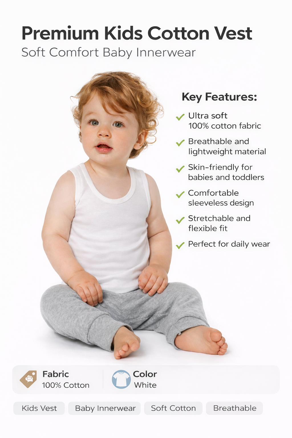 Premium Kids Cotton Vest bb102
