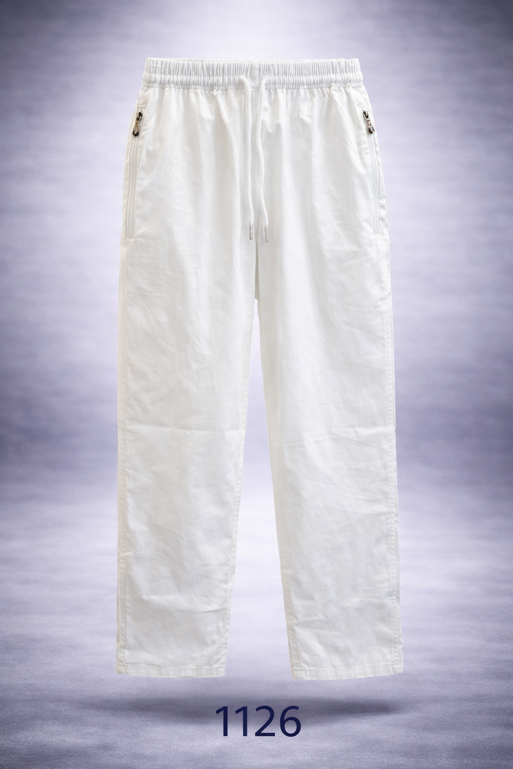 Men’s Classic White Cotton Stretch Trouser W 1126