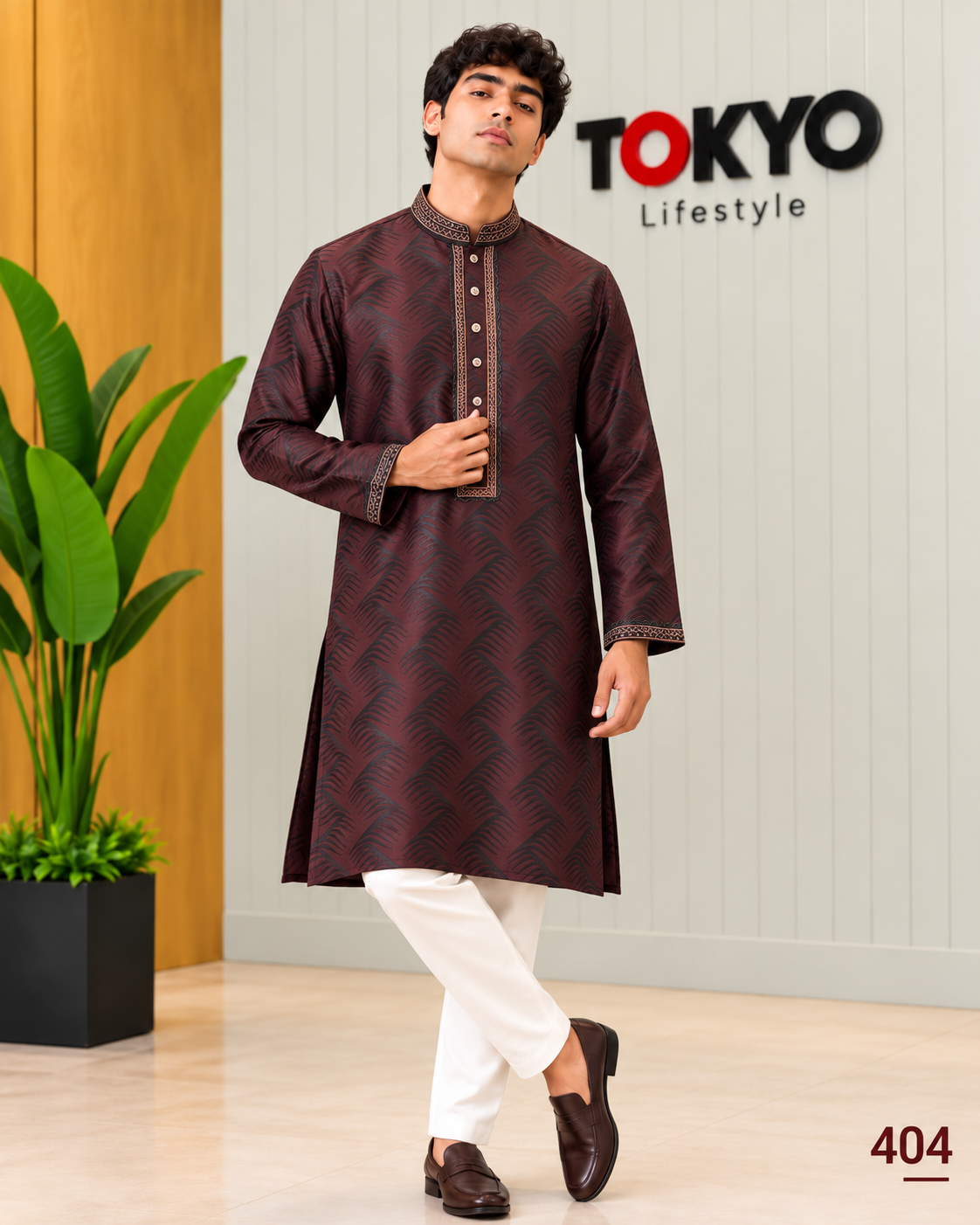 Luxury embroidery Panjabi with premium finish 404