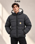 Men’s Premium Puffer Jacket with Utility Pockets – Charcoal Grey PJ02