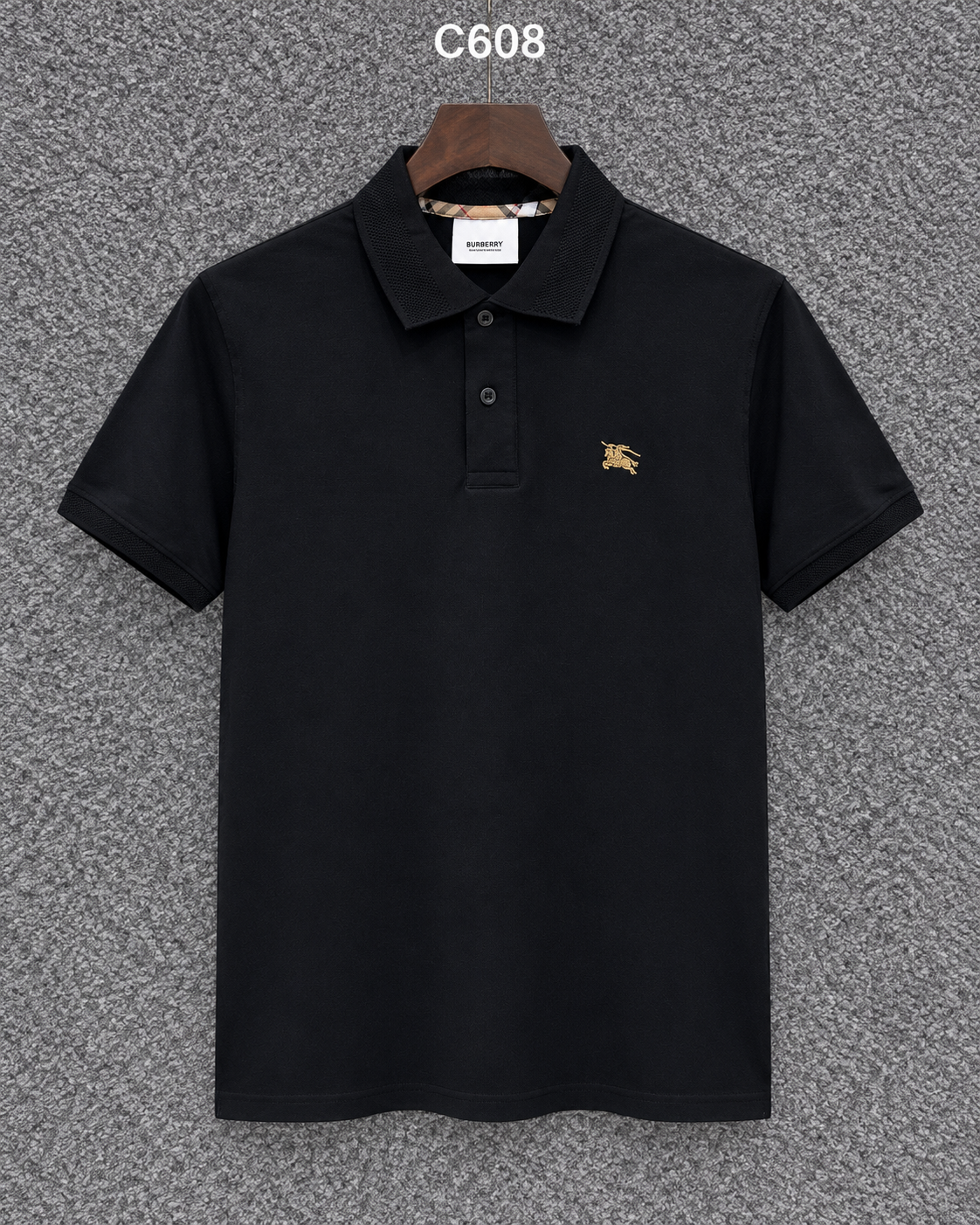 Premium Luxury Finish Polo Tshirt BRPL Black - C608
