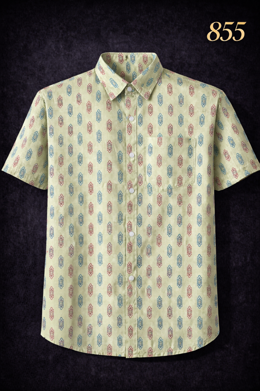 Premium Printed Short Sleeve Shirt 855