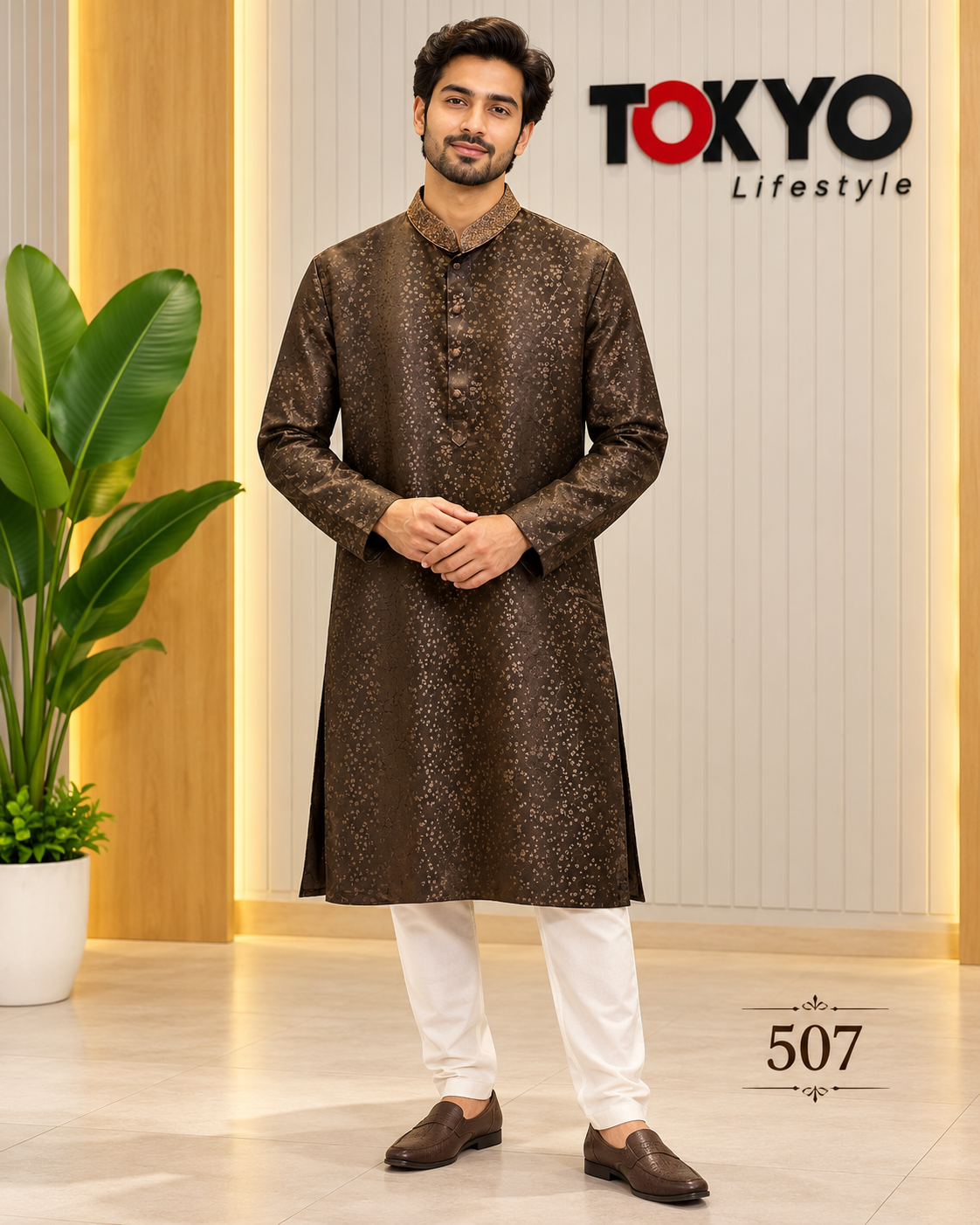 Luxury embroidery Panjabi with premium finish 507