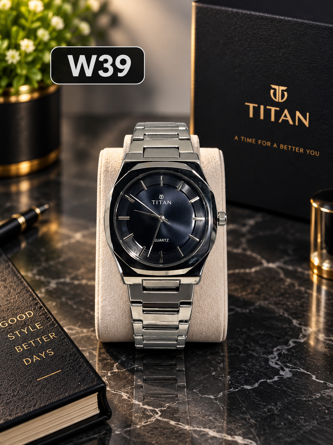 Premium Titan Quartz Stainless Steel Watch-W39