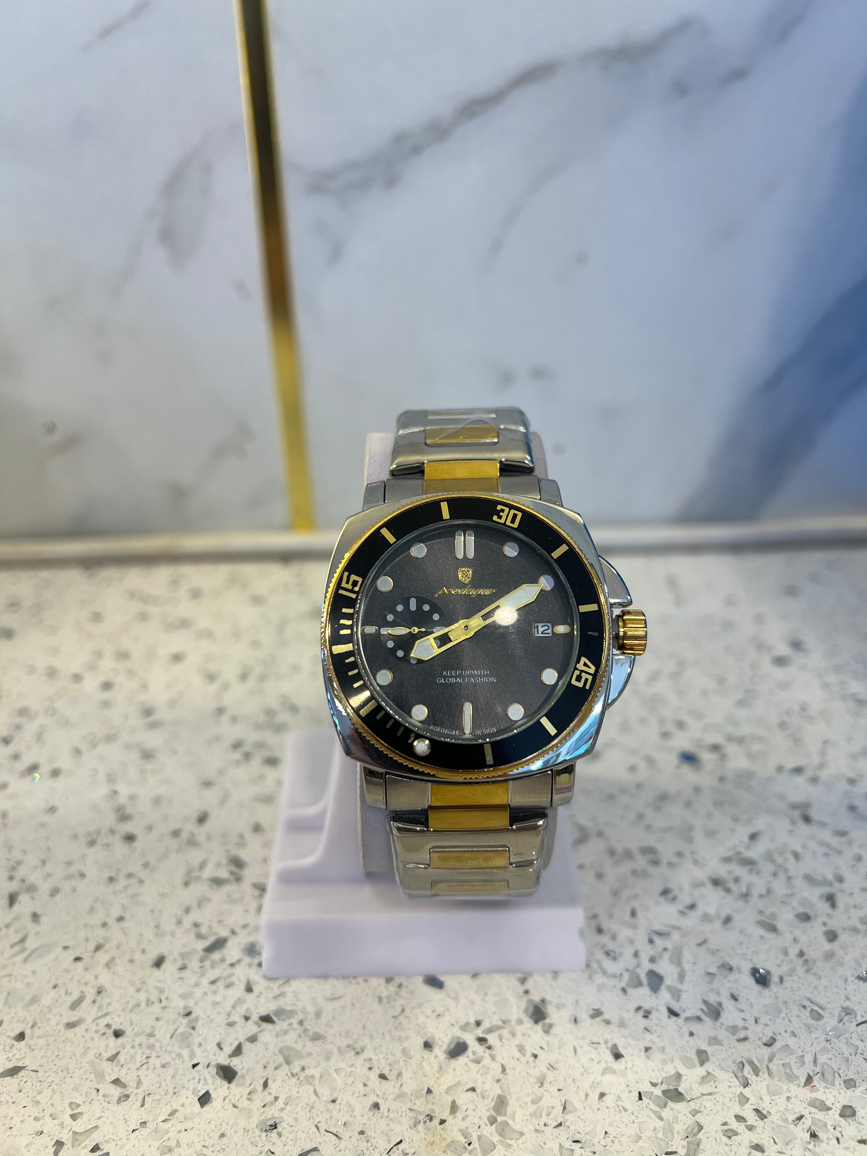 Premium Avelage Two-Tone Stainless Steel Watch-W40