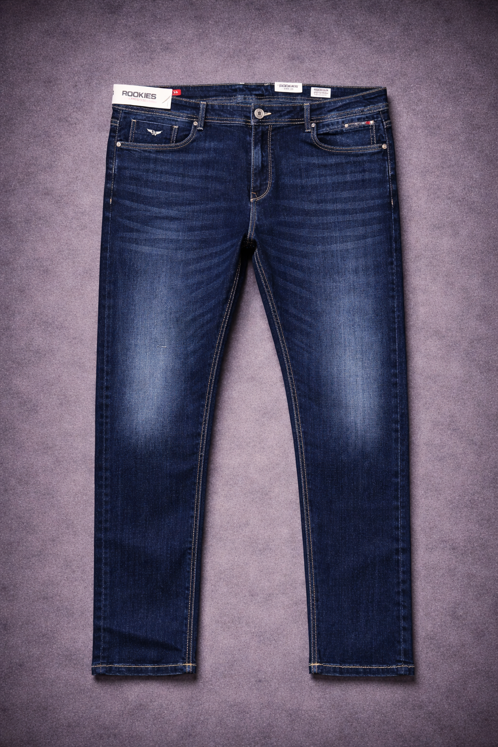 Rookies Mid-Rise Slim Straight Fit Classic Jeans -Blue RJ6312