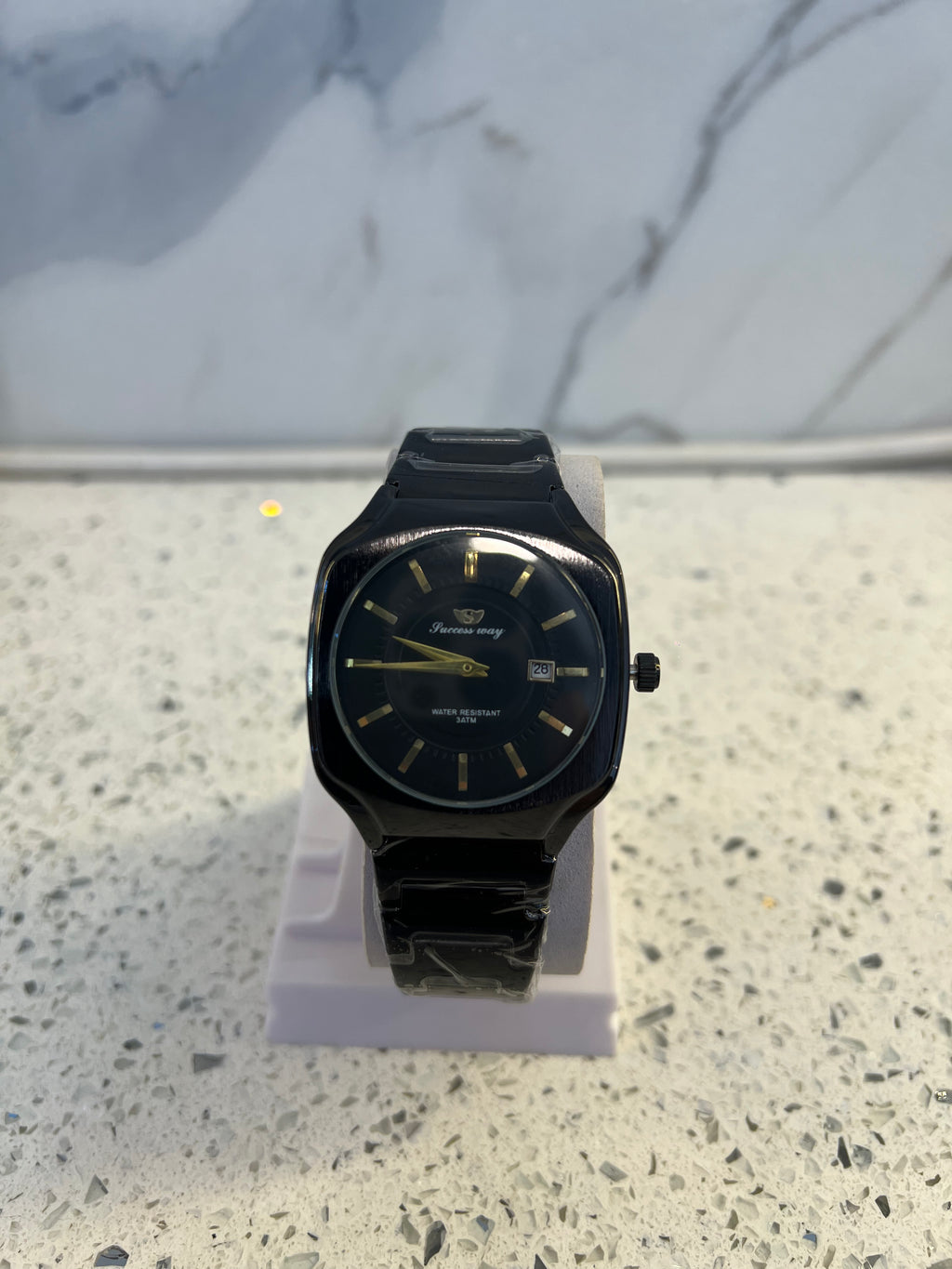 Premium Success Way Black Stainless Steel Watch-W41