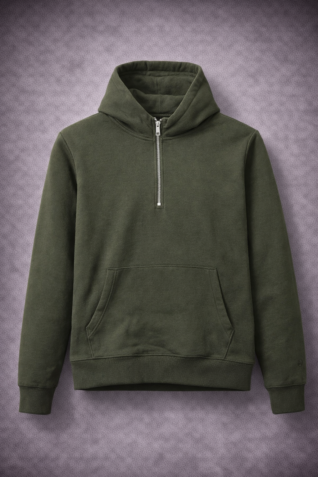 GATSBY Mens Half Zipper Hoodie_ Pool – Olive Green