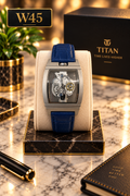 Premium Titan Skeleton Automatic Leather Strap Watch-W45