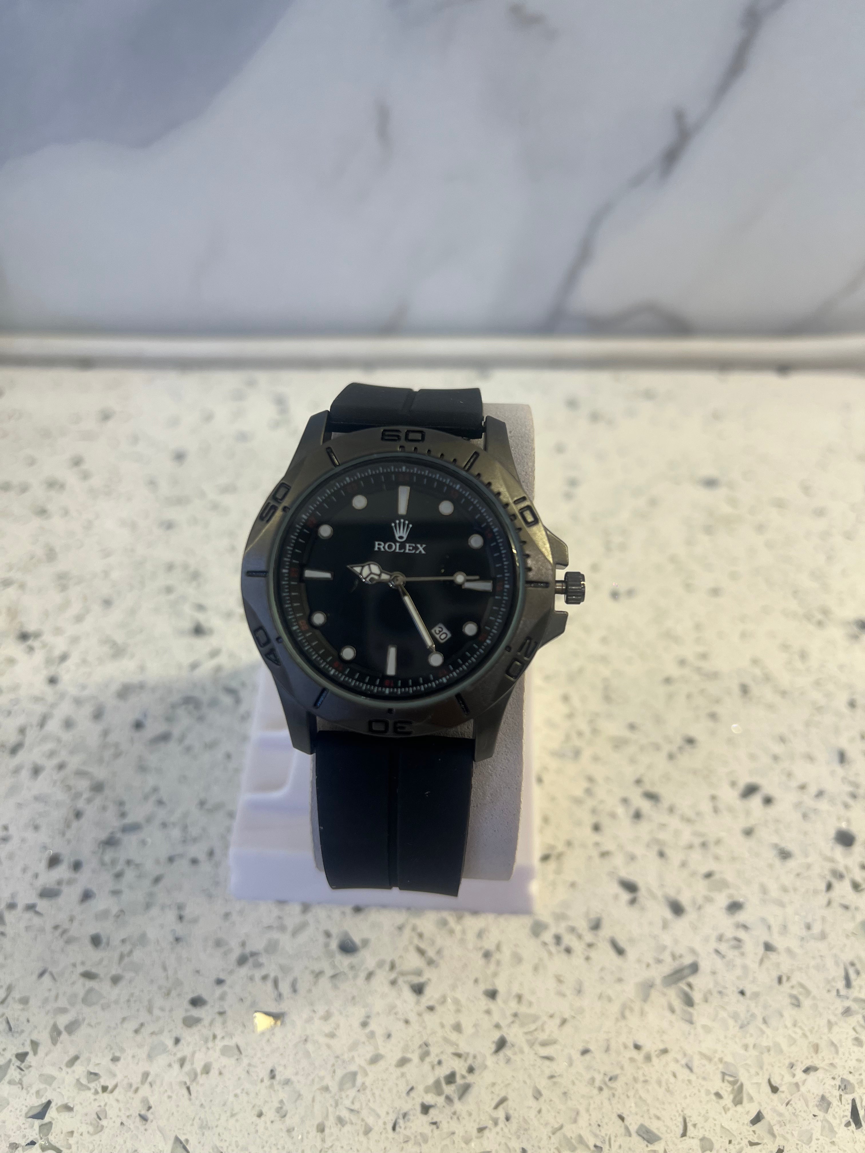 Premium Rolex Black Dial Sports Watch-W46