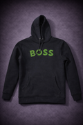 Mens BOSS Printed Hoodie Black 1009