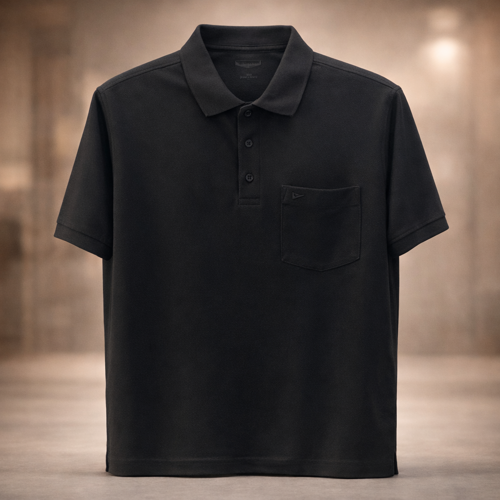 GATSBY Mens Polo T-shirt Poolbasics Black 2001