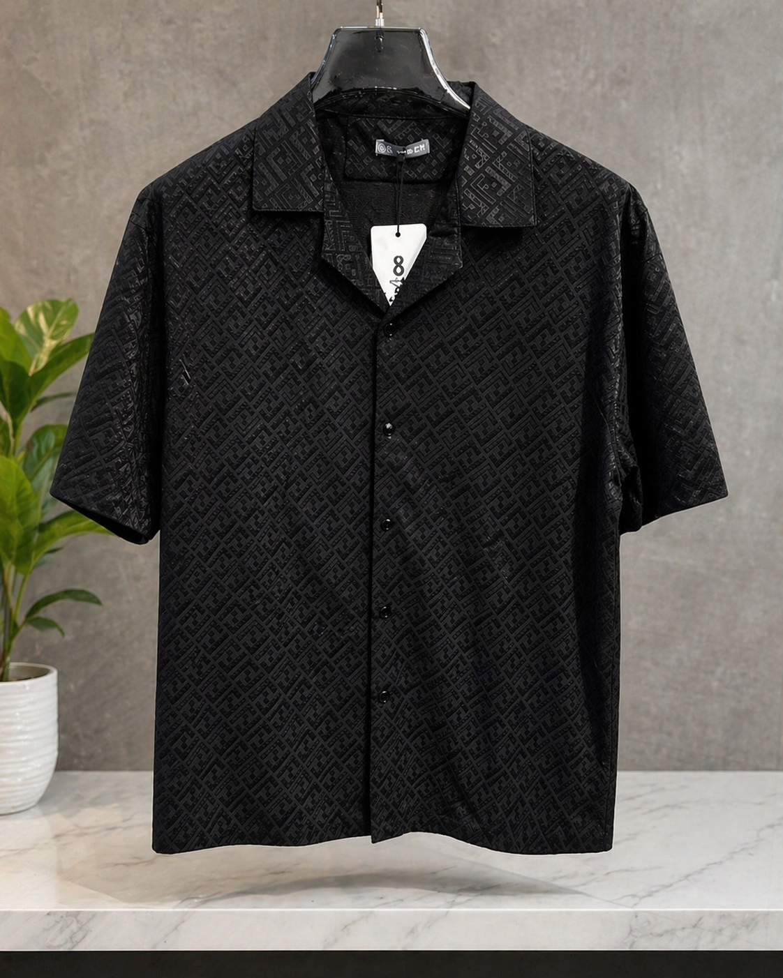 Men's Premium  OPEN COLLAR SHIRT  Jacquard 1014