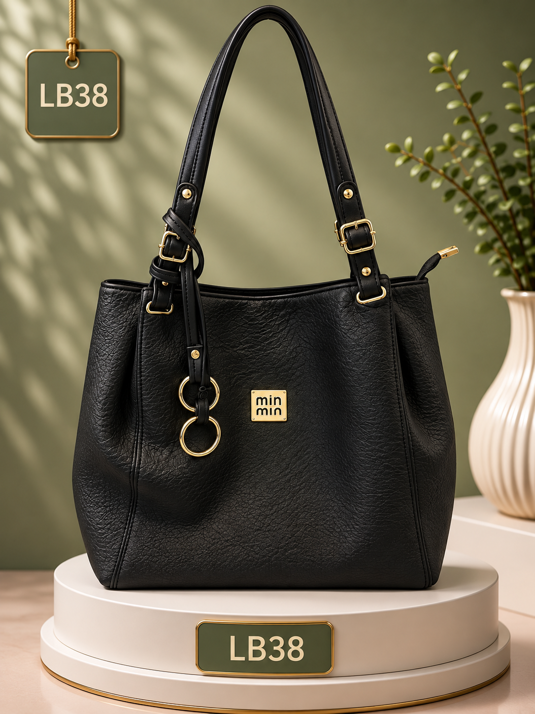 Premium Textured Shoulder Tote Handbag – LB38