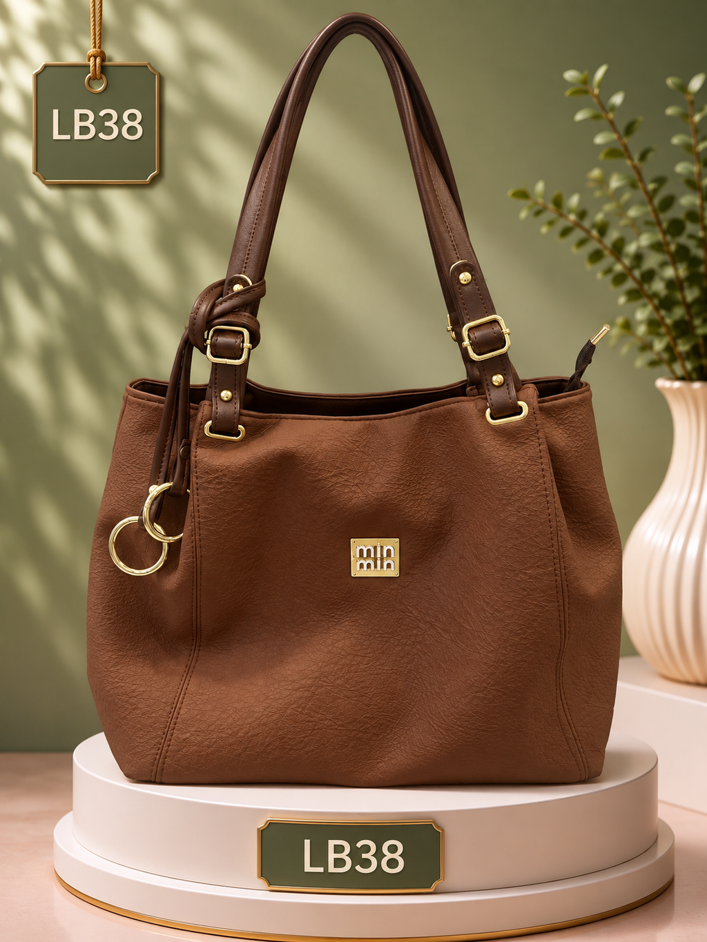 Premium Textured Shoulder Tote Handbag – LB38