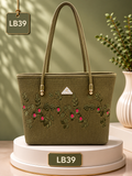 Premium Floral Embroidered Shoulder Tote Handbag – LB39