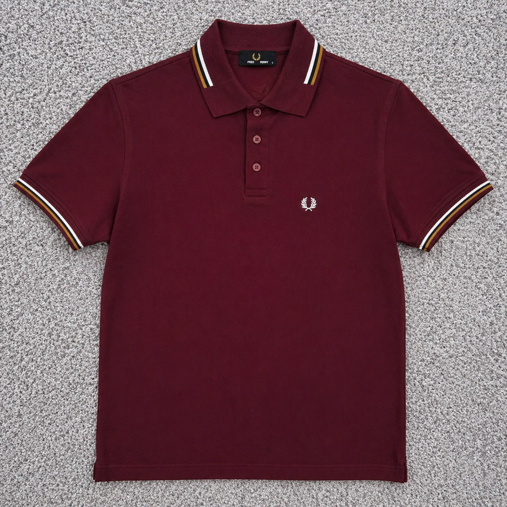 Premium Ultra Heavyweight Polo T-Shirt FPPL Maroon-C94